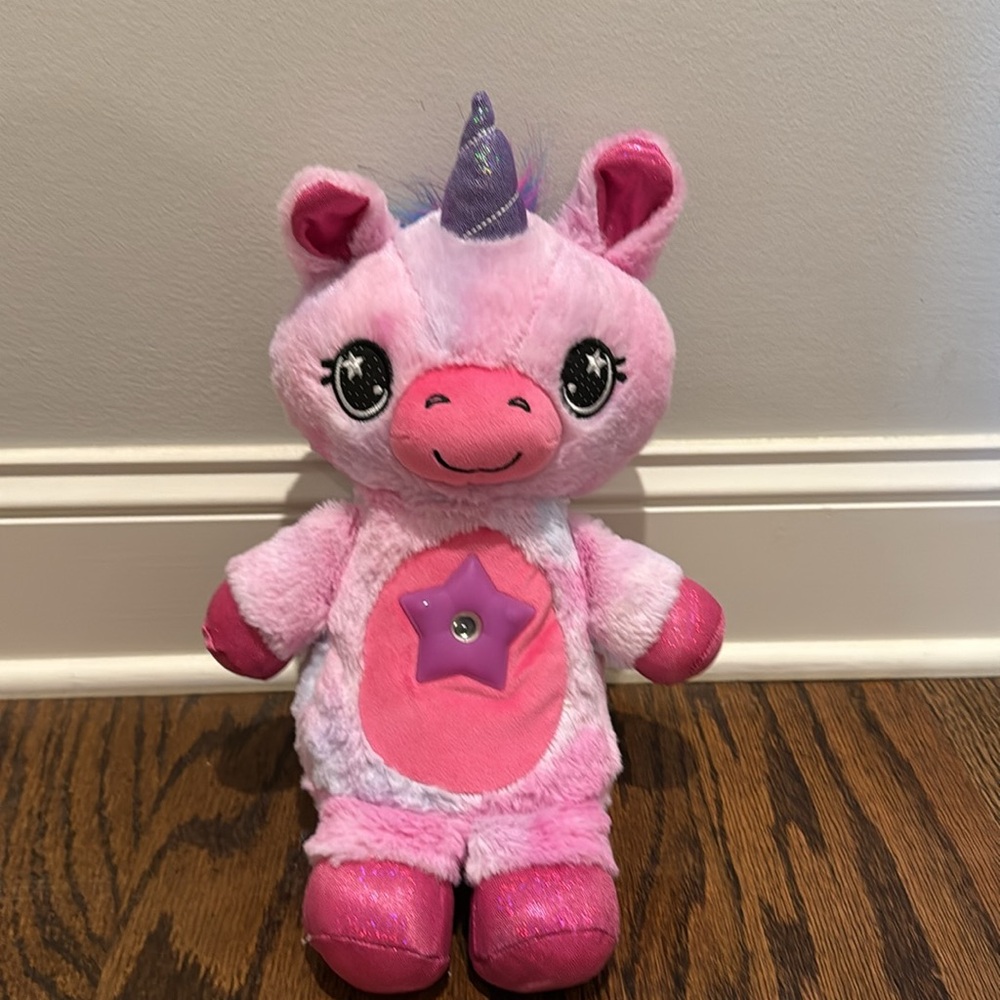 Star Belly Dream Lites Stuffed Animal Night Light Magical Pink / Purple Unicorn
